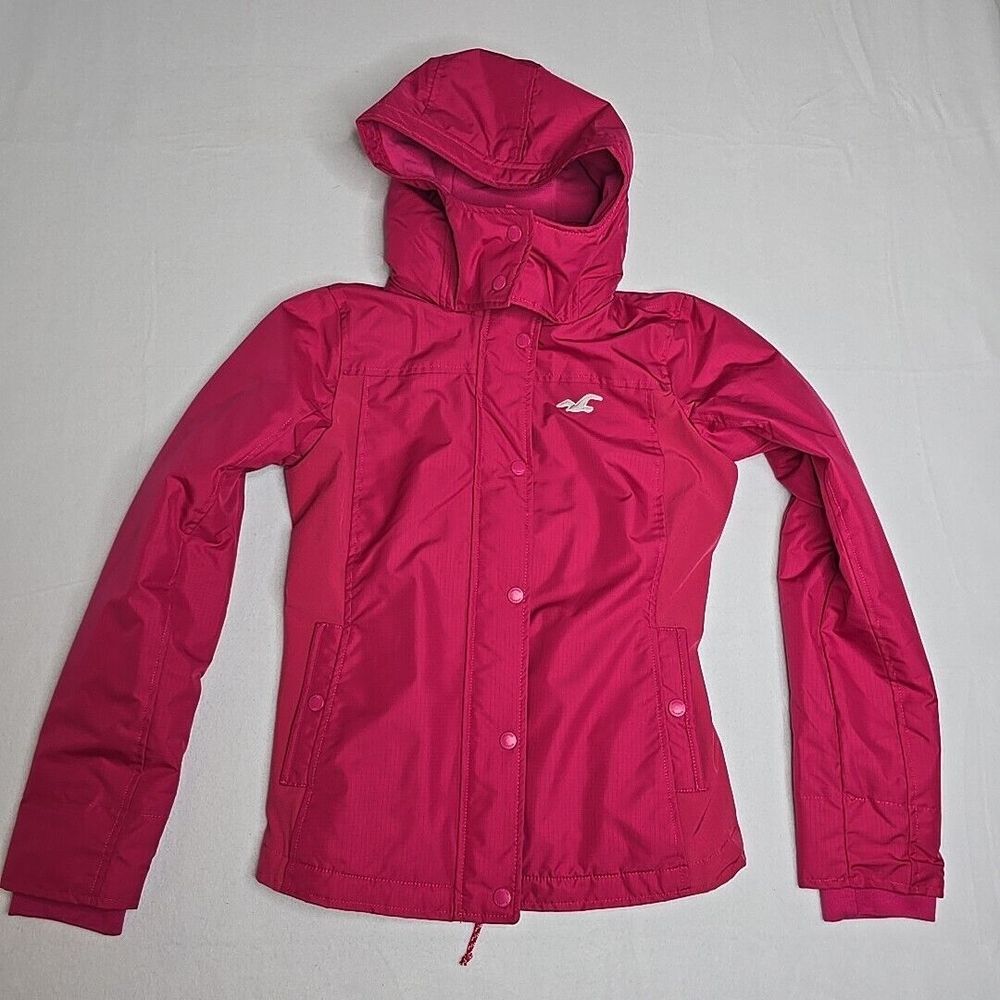 Hollister Women's All Weather Collection S Fleece Lined Winter Jacket small pink